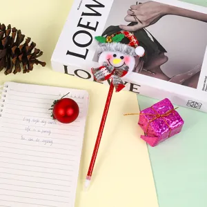 Christmas snowman ballpoint pen cute student stationery holiday gift festive desktop decor