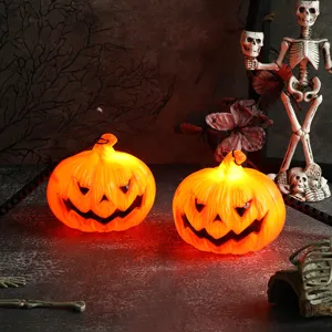 Halloween lanterne citrouille lumineuse décoration de fête accessoire ambiance set