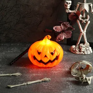 Halloween lanterne citrouille lumineuse LED effrayante fête maison hantée accessoires déco