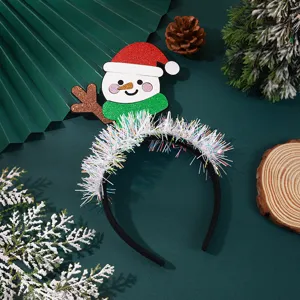 Christmas snowman headband party dress up photo props festive holiday hair hoop hair accessories detail view