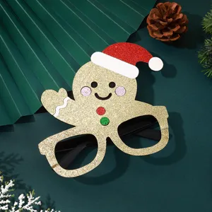 Christmas gingerbread man party eyeglasses frame festive photo props holiday dress up decor