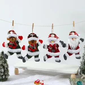 Christmas tree hanging plush doll ornaments dancing Santa snowman deer bear decor gifts