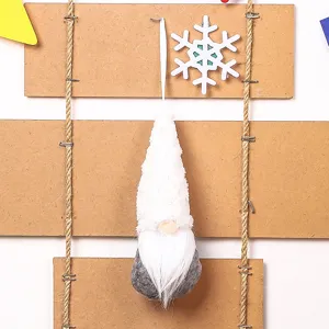 Addobbo appendibile in peluche gnomo di Natale simpatico ciondolo per albero festivo