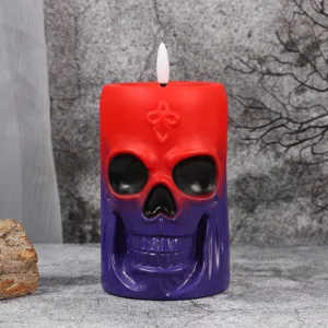 Halloween skull electronic candle LED light scary party home decor spooky festival ornament
