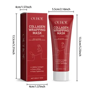 Mascarilla Peel-off de Colágeno y Lactosa Roja OUHOE Hidratación Profunda y Reducción de Poros