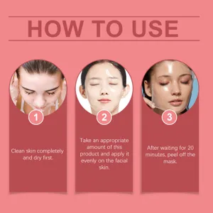 Instrucciones paso a paso para aplicar y retirar correctamente la mascarilla facial.