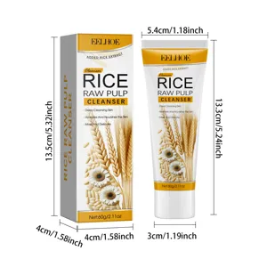 Eelhoe rice raw pulp facial cleanser gentle nourishing skin care product size details