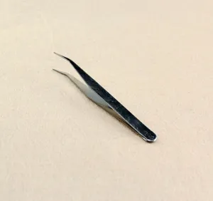 Professional curved stainless steel tweezer for micro landscape precision work