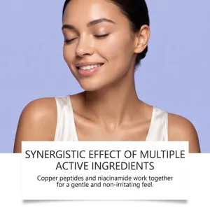 Kupferpeptide und Niacinamid Gesichtsmaske für sanfte feuchtigkeitsspendende und beruhigende Pflege.