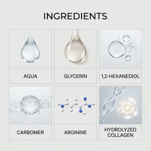 Infographie détaillée des ingrédients du masque visage hydratant aux formules actives.