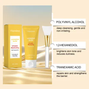 Viareline vitamin aufhellende nachtmaske detailansicht, 75g reinigende gesichtspflege.