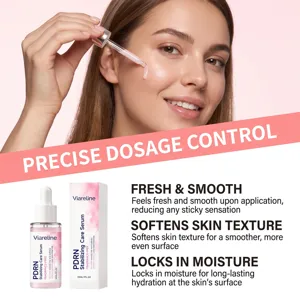 Vue détaillée de l'application de sérum facial avec pipette pour une texture lisse et hydratée.