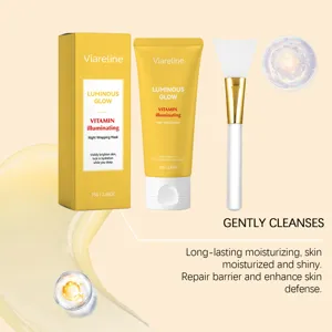 VIARELINE Vitamin beleuchtende Nacht-Wrapping-Maske 75g mit Silikonpinsel für strahlende Haut.