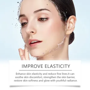 Detailed view of facial skin elasticity enhancement and moisturizing essence for radiant glow.