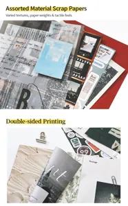 Gedetailleerde weergave van diverse papierresten voor vintage journaling collage 28st