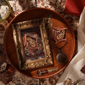 Pack de matériel steampunk vintage avec engrenages mécaniques pour scrapbooking