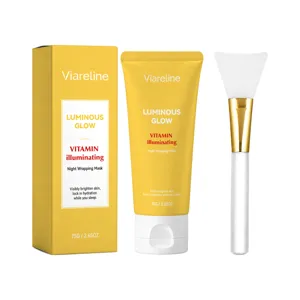 Viareline leuchtende Vitamin Gesichtsmaske fur strahlende Haut mit praktischem Pinsel.