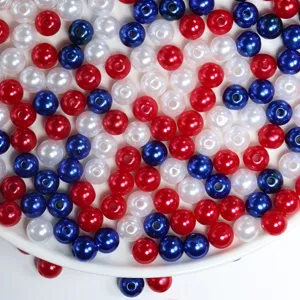 Cuentas de Perlas Artificiales de Acrílico Redondas Colores Mezclados Para Creación de Joyas DIY Collares Pulseras Cadenas de Teléfono Accesorios