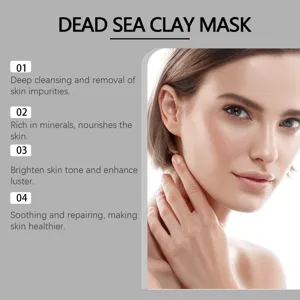 Mascarilla de arcilla del Mar Muerto para limpieza profunda y cuidado iluminador facial.