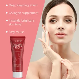 OUHOE mascarilla facial de colágeno limpieza profunda y reducción de poros 60g
