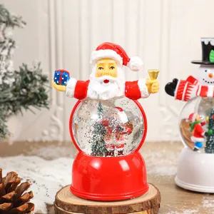 Babbo Natale acqua palla di neve luce notturna festiva ornamento decorativo carino