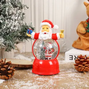 Palla di neve Babbo Natale lanterna acqua luce notte LED, decorazione natalizia.