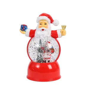 Natale Babbo Natale acqua glitter palla di neve lanterna luce notturna decorazione