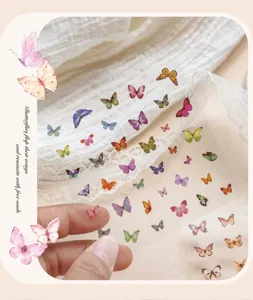 Vintage vlinderstickers voor scrapbooking en DIY journaling decoratieset voor u