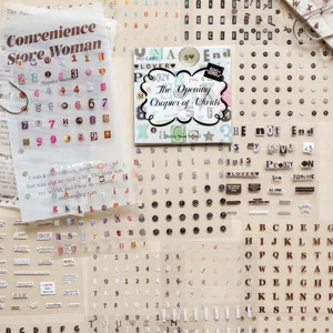 Vintage scrapbooking stickers set met letters en cijfers voor DIY journals 18 vellen