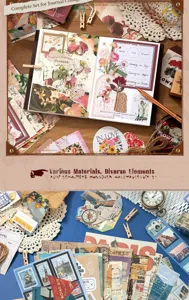 Collection de papiers et autocollants de scrapbooking vintage pour collages créatifs