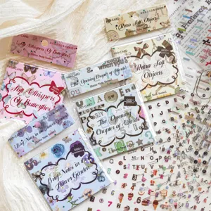 Vintage Retro Note stickerset met 600+ patronen voor scrapbooking en DIY-decoratie