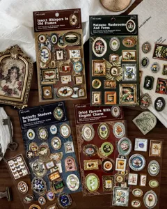 Vintage 3D stickers Natural History Museum series by MO-CARD for journal decoration (92 chars)
