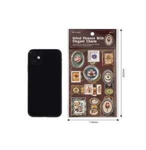 3D vintage floral stereoscopic stickers set for scrapbooking Natural History series