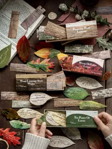 Mo-Card Forest Whisper series wood chip bookmarks in matchbox for creative journaling