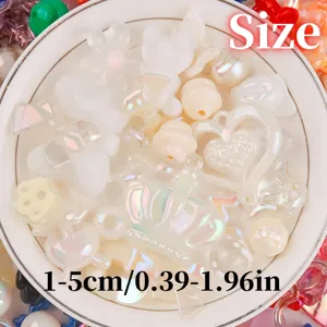Cuentas de acrílico AB de colores con baño UV en formas mixtas para hacer joyas DIY