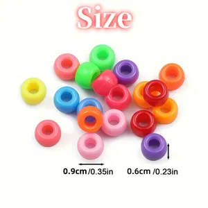 9mm colorful acrylic candy color barrel beads with specific size dimensions for DIY crafting