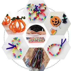 9mm large hole glitter beads DIY craft kit for bracelets and hair accessories