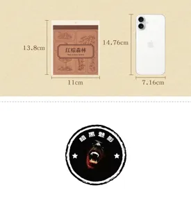 Confronto dettagliato delle dimensioni degli adesivi retrò con uno smartphone reale