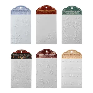 Carta decorativa in rilievo serie Christmas Winter Narration per il journaling