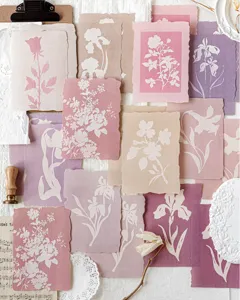 Detailed view of vintage floral silhouette material paper for decorative scrapbooking