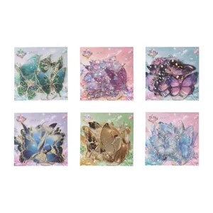 Set mit 6 Schmetterling-Aufkleber-Packs mit Muschelglanz für DIY Scrapbooking, je 20 Stück