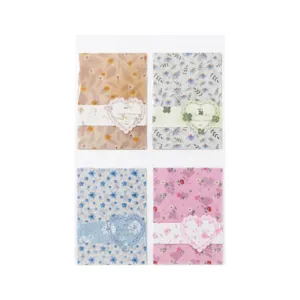 Vintage floral decorative material paper for scrapbooking and journaling, 4 packs