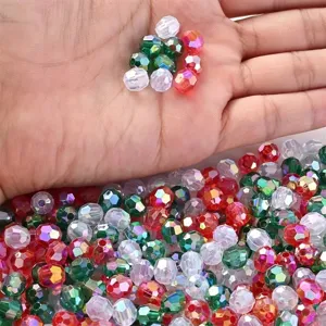 High quality 8/10mm AB faceted acrylic beads for DIY handmade jewelry making and crafting