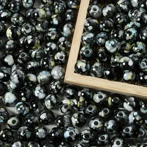 Cuentas de acrílico crackle de 8/10mm color Halloween para hacer joyas personalizadas