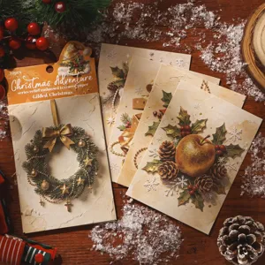 10 fogli di carta testurizzata in rilievo Christmas Adventure per scrapbooking fai-da-te