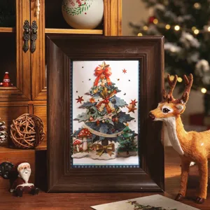 Set di carta per scrapbooking di Natale goffrata 3D vintage con design festivo per fai-da-te