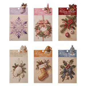 Carta materica Christmas Adventure in rilievo per scrapbooking, set completo da 10 pezzi