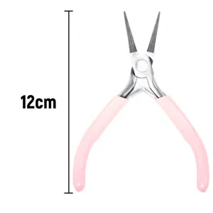 12cm pink handle jewelry pliers for DIY handmade crafts and jewelry making