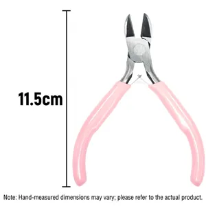 Pink handle jewelry diagonal cutting pliers for DIY handmade crafts 11.5cm length