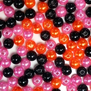 Cuentas de perlas de imitación acrílicas redondas para crear diversas joyas DIY
